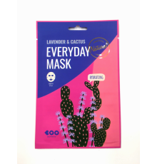 Маска для лица тканевая ЭКСТРАКТ ЛАВАНДЫ И КАКТУСА Lavender & Cactus Everyday